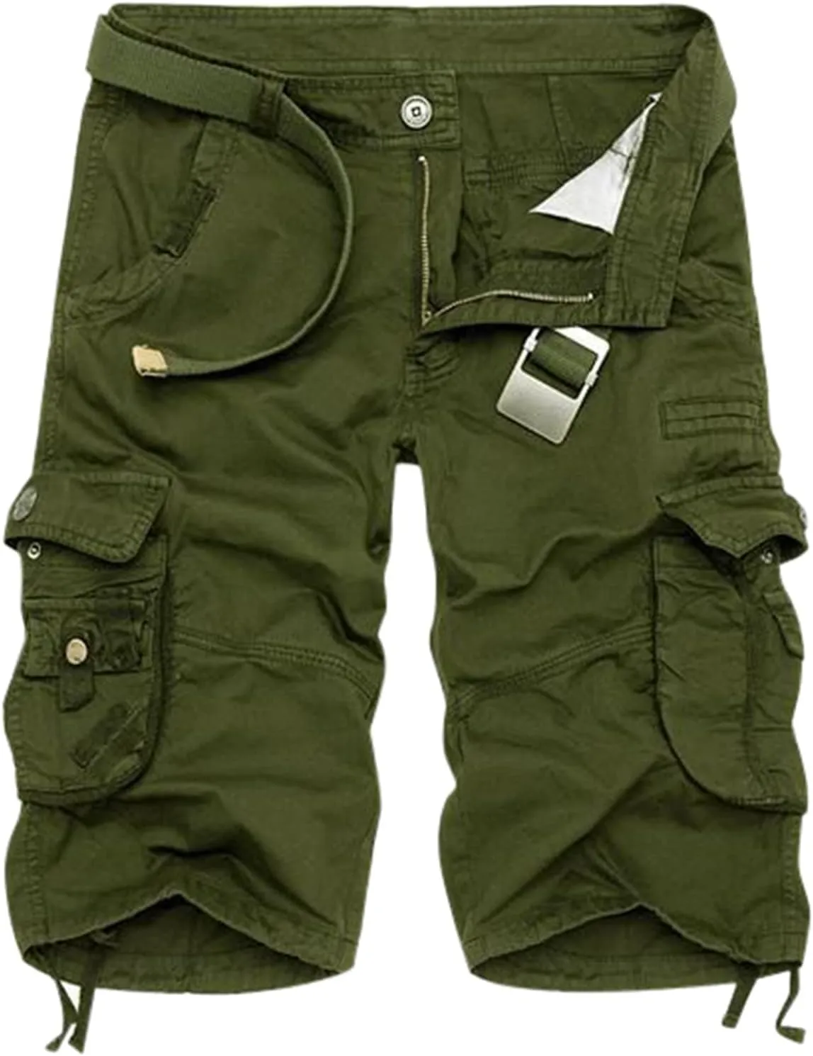 Men's Stretch Cargo Shorts Lightweight Casual Drawstring Gym Shorts Classic Relaxed Fit Summer with Pockets