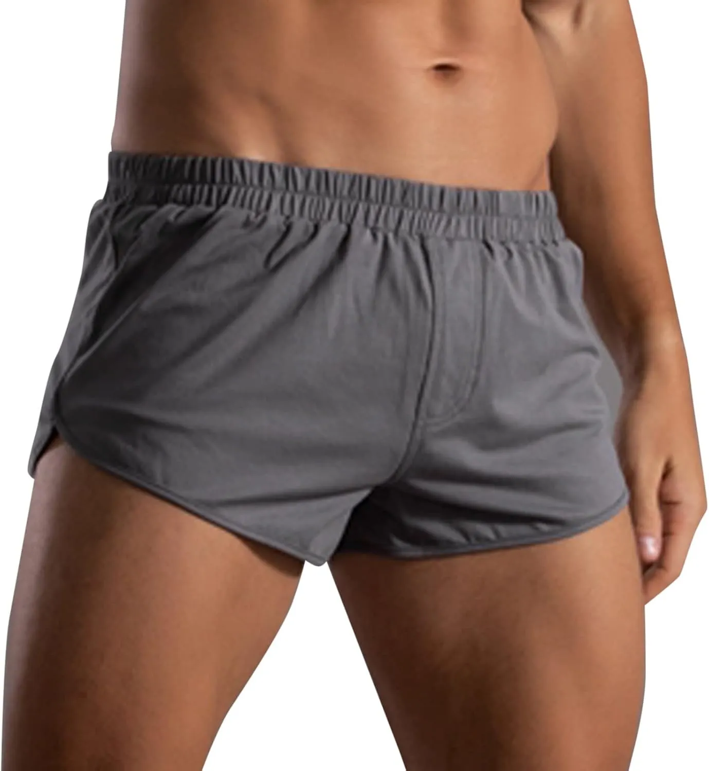 Men's Stretch Elastic Wide Band Boxer Brief Underwear Compression Ultra Lightweight Soft Comfortable Underwear for Men