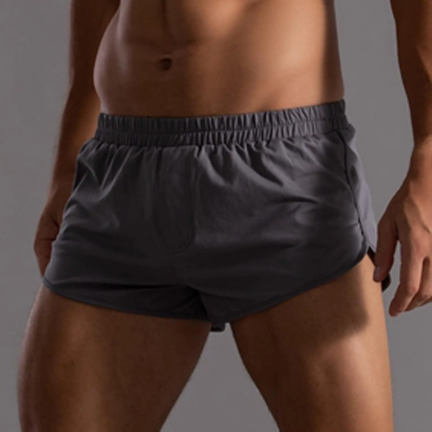 Men's Stretch Elastic Wide Band Boxer Brief Underwear Compression Ultra Lightweight Soft Comfortable Underwear for Men