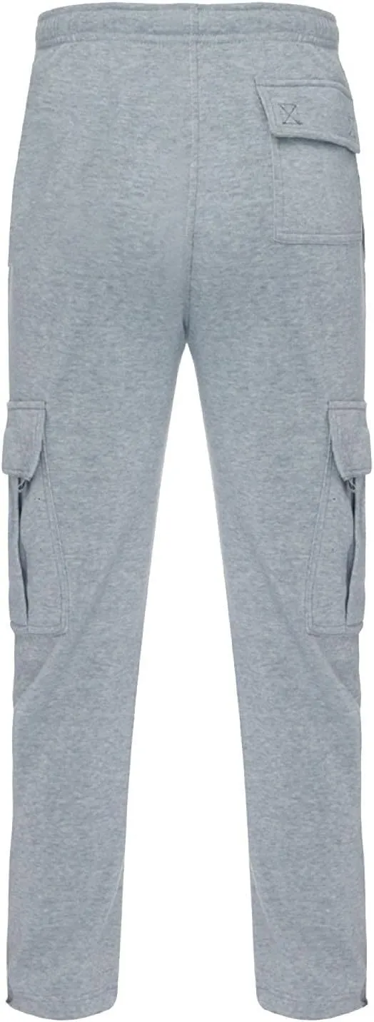 Mens Sweatpants Drawstring Elastic Waist Wide Leg Pant Loose Fit Baggy Pants Hiking Hunting Work Trousers