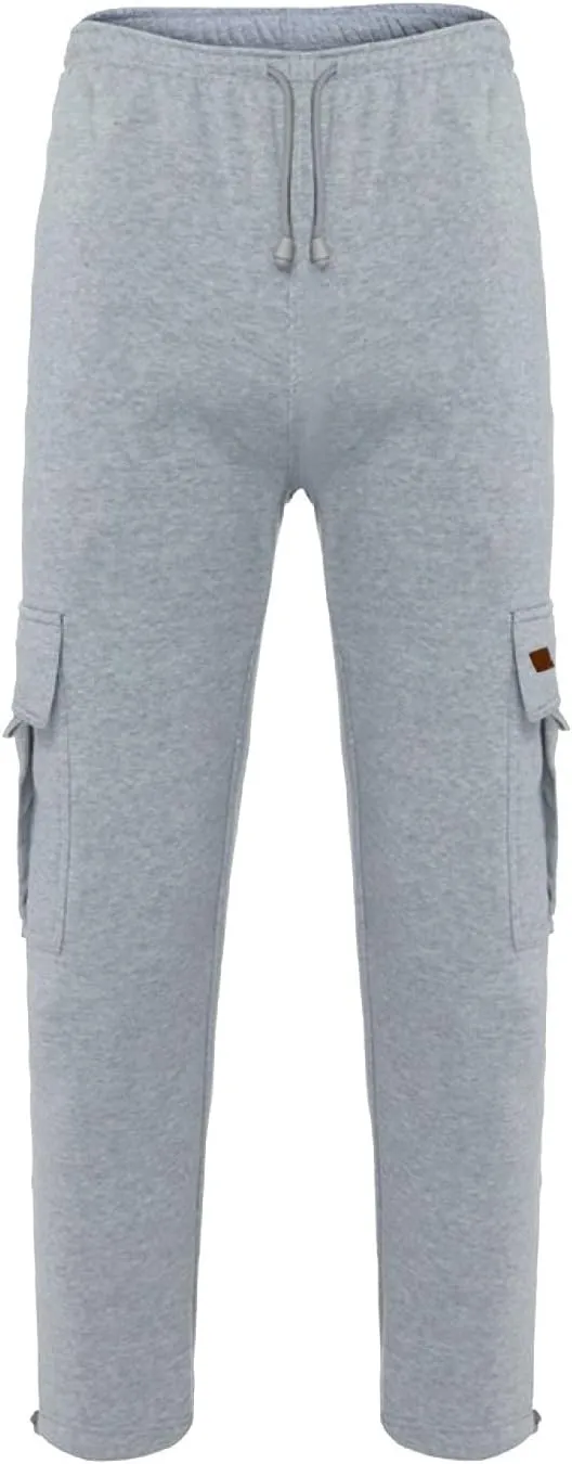 Mens Sweatpants Drawstring Elastic Waist Wide Leg Pant Loose Fit Baggy Pants Hiking Hunting Work Trousers