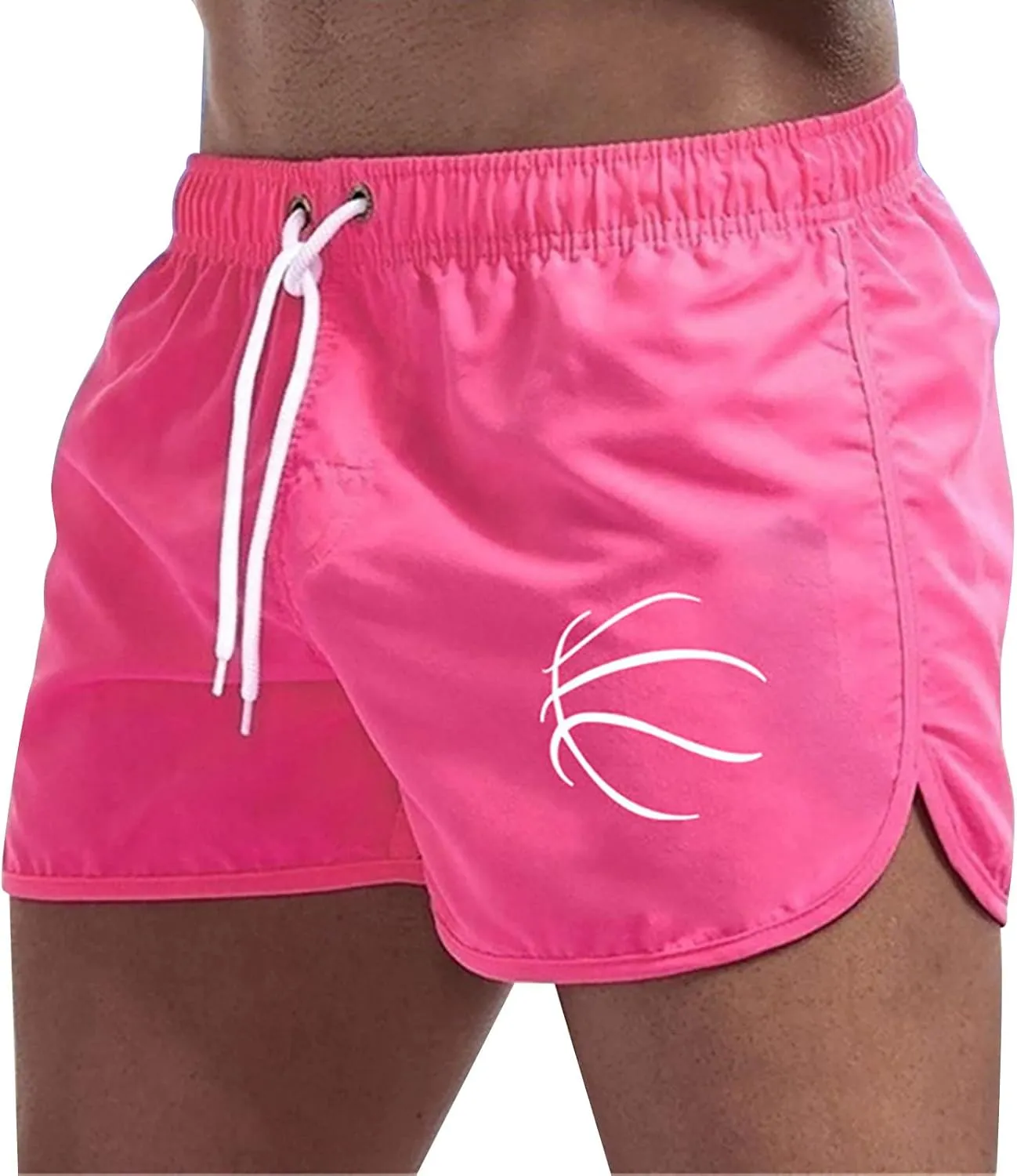 Men's Swim Trunks 5 Inch Quick Dry Baseball Board Shorts Summer Swimming Trunks Beach Shorts for Men Bathing Suits