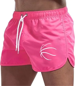Men's Swim Trunks 5 Inch Quick Dry Baseball Board Shorts Summer Swimming Trunks Beach Shorts for Men Bathing Suits