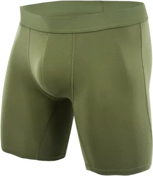 Men's Swim Trunks Plus Size Boxer Underwear 2 in 1 Solid Color High Stretch Panties Comfortable Breathable Briefs