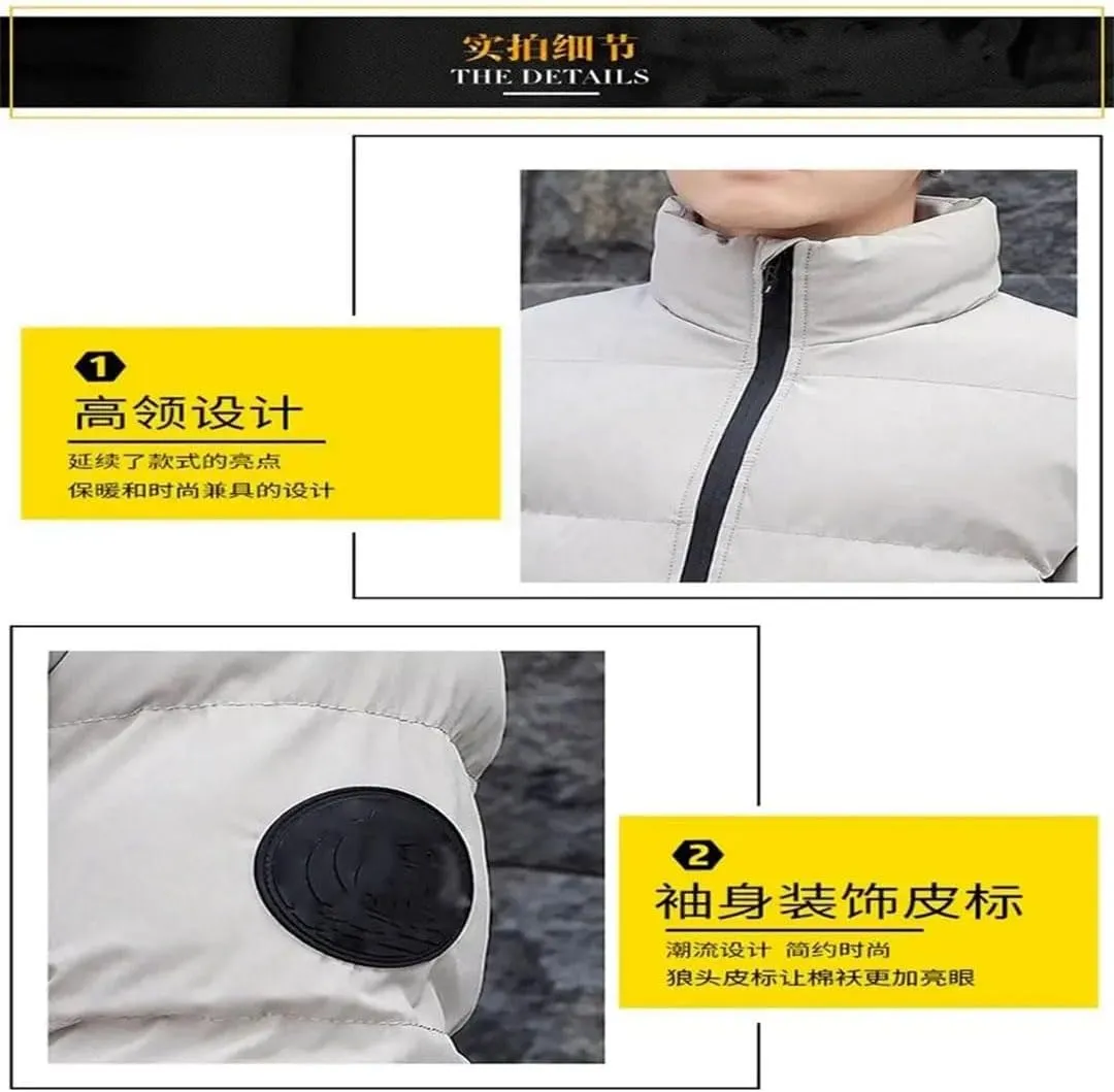 Men's Thickened Down Cotton-Padded Coat Short Style Jacket Windproof Warm Down Jacket