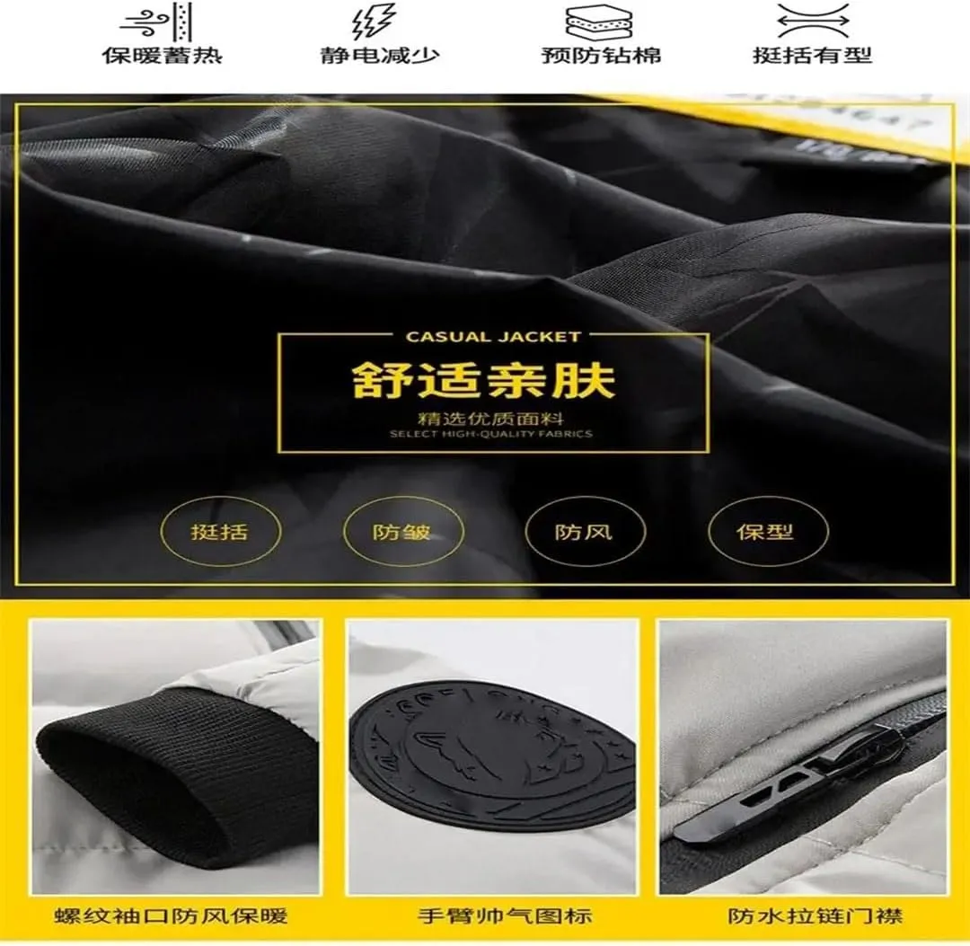 Men's Thickened Down Cotton-Padded Coat Short Style Jacket Windproof Warm Down Jacket