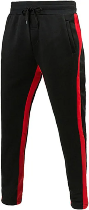 Mens Track Pants Casual Color Block Side Stripe Sweatpants Elastic Waist Slim Fit Tapered Sweat Pants Workout Joggers
