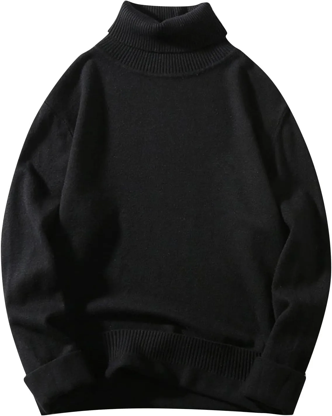 Mens Turtleneck Sweaters,Casual Basic Knitted Sweater Slim Long Sleeve Classic Solid Pullover Knitwear Tops