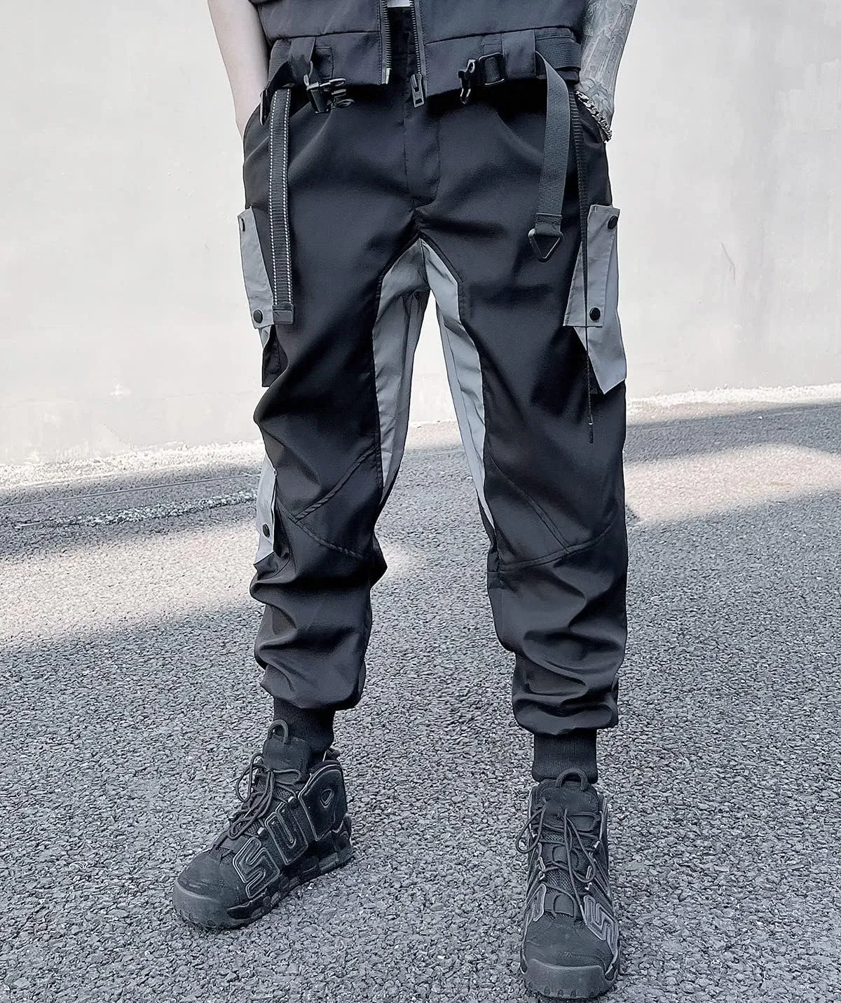 Men's Women Cargo Techwear Cyberpunk Jogger Harem Streetwear Pants