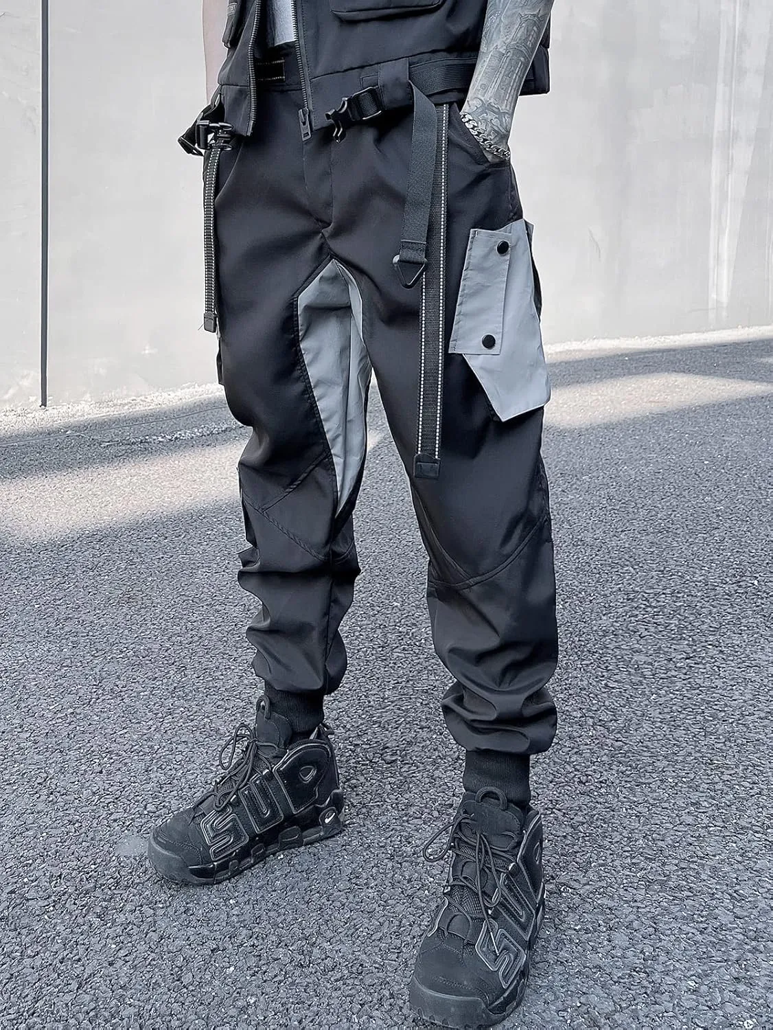 Men's Women Cargo Techwear Cyberpunk Jogger Harem Streetwear Pants