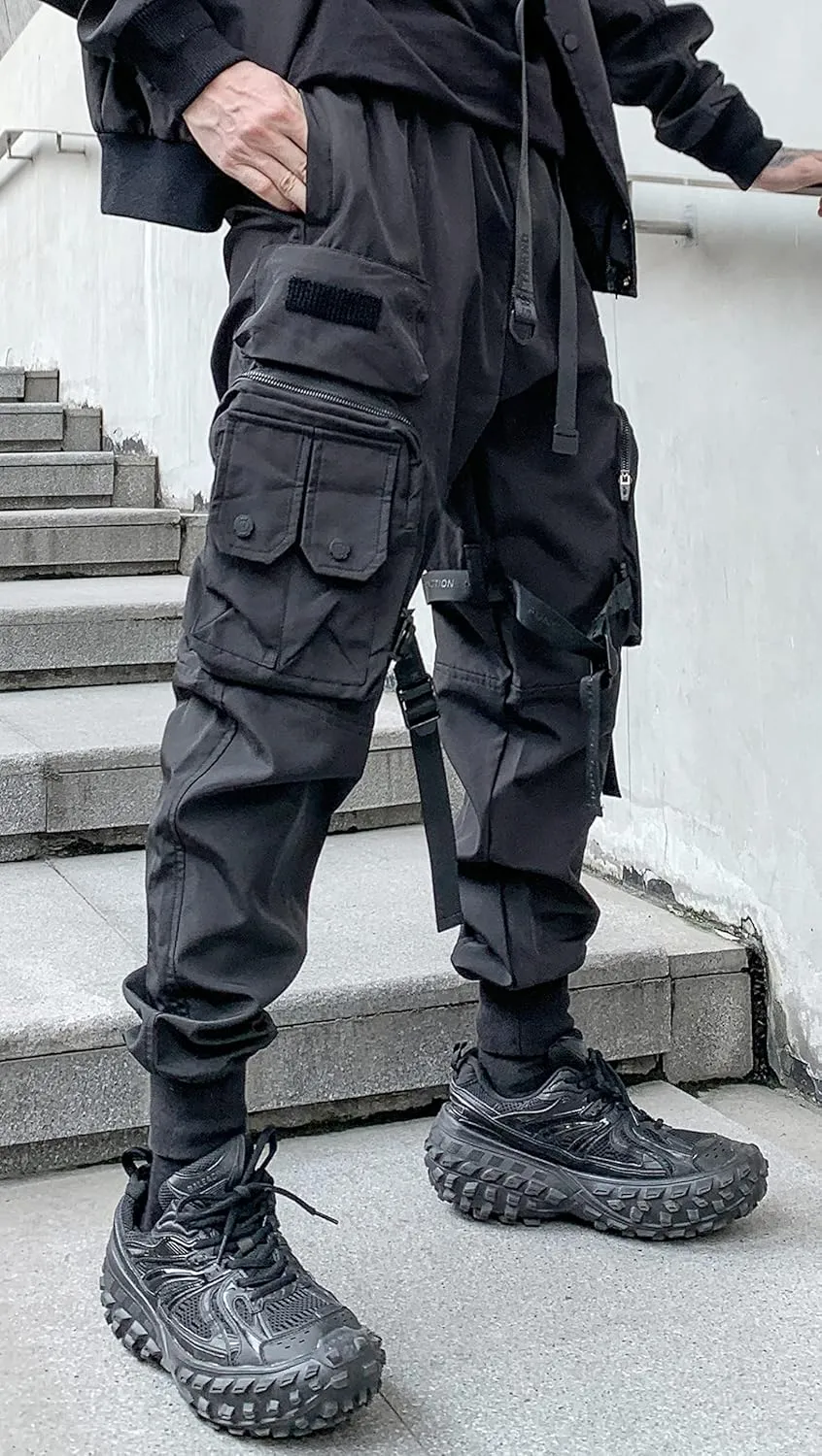 Men's Women Techwear Drawstring Punk Jogger Harem Pants