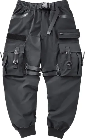 Men's Women Techwear Drawstring Punk Jogger Harem Pants