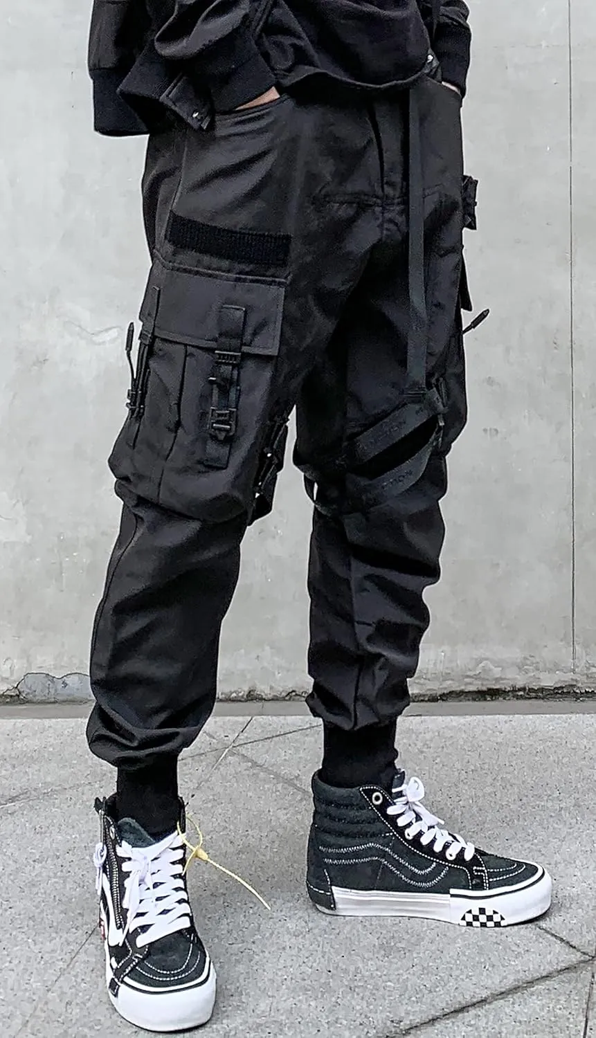 Men's Women Techwear Drawstring Punk Jogger Harem Pants