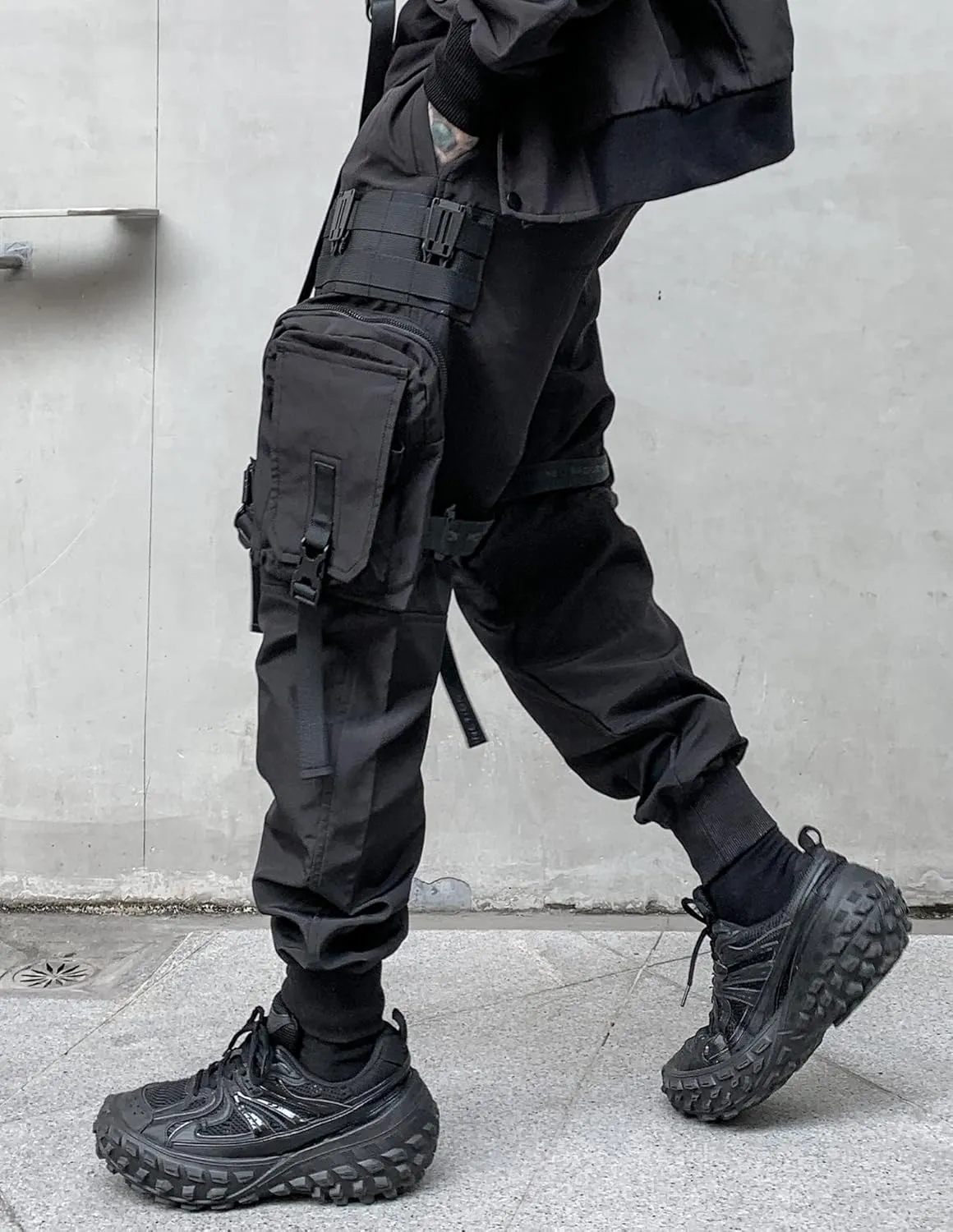 Men's Women Techwear Drawstring Punk Jogger Harem Pants