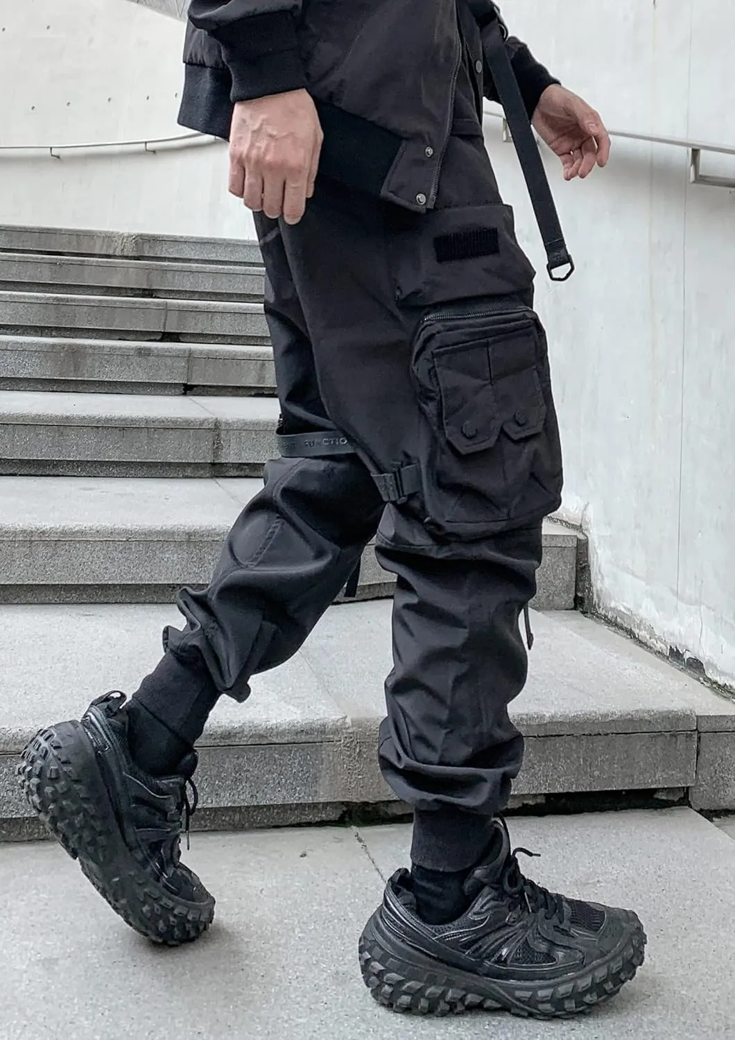 Men's Women Techwear Drawstring Punk Jogger Harem Pants