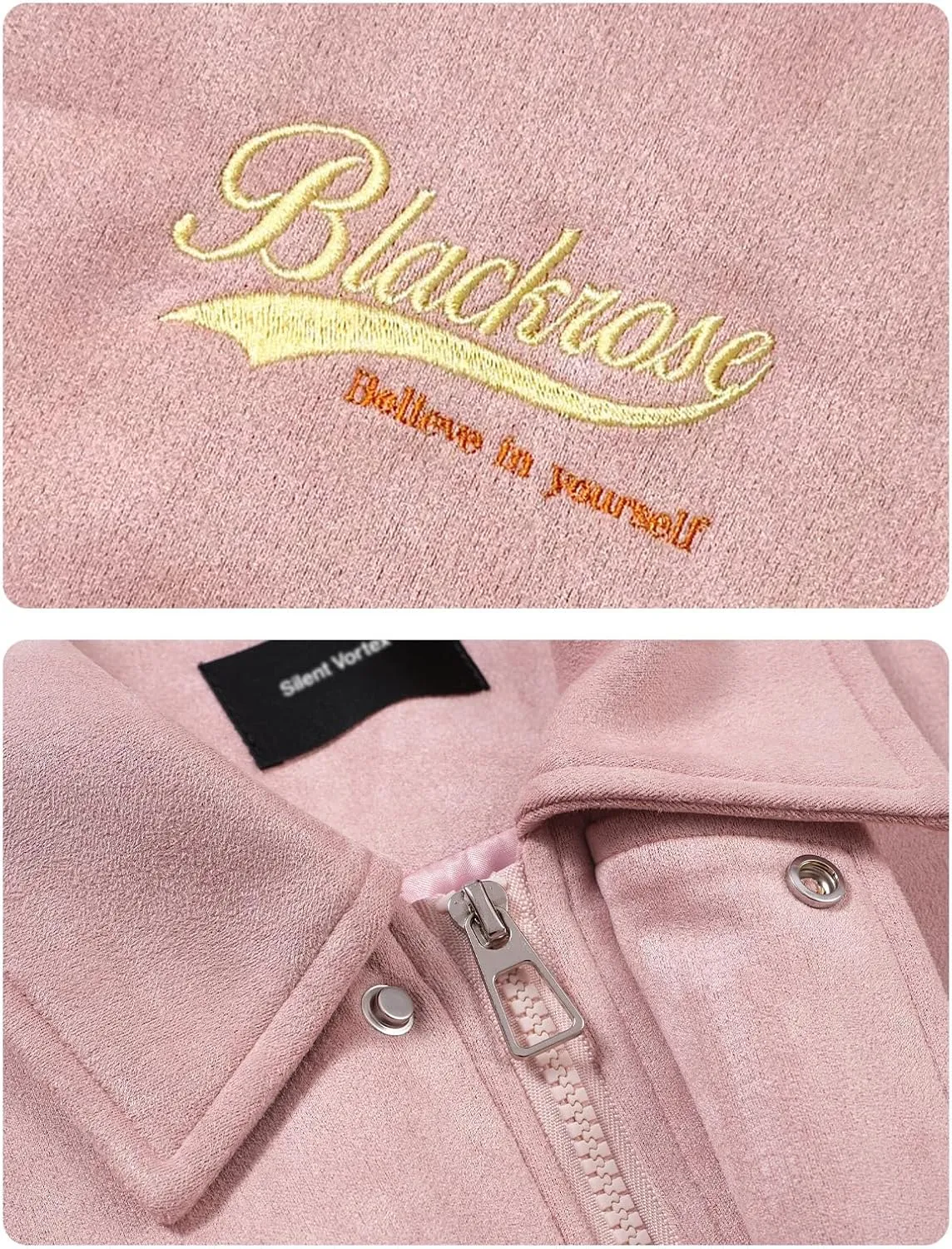 Men's Women's Suede Leather Letter Graphic Jacket Long Sleeve Button Front Jackets Unisex Coats