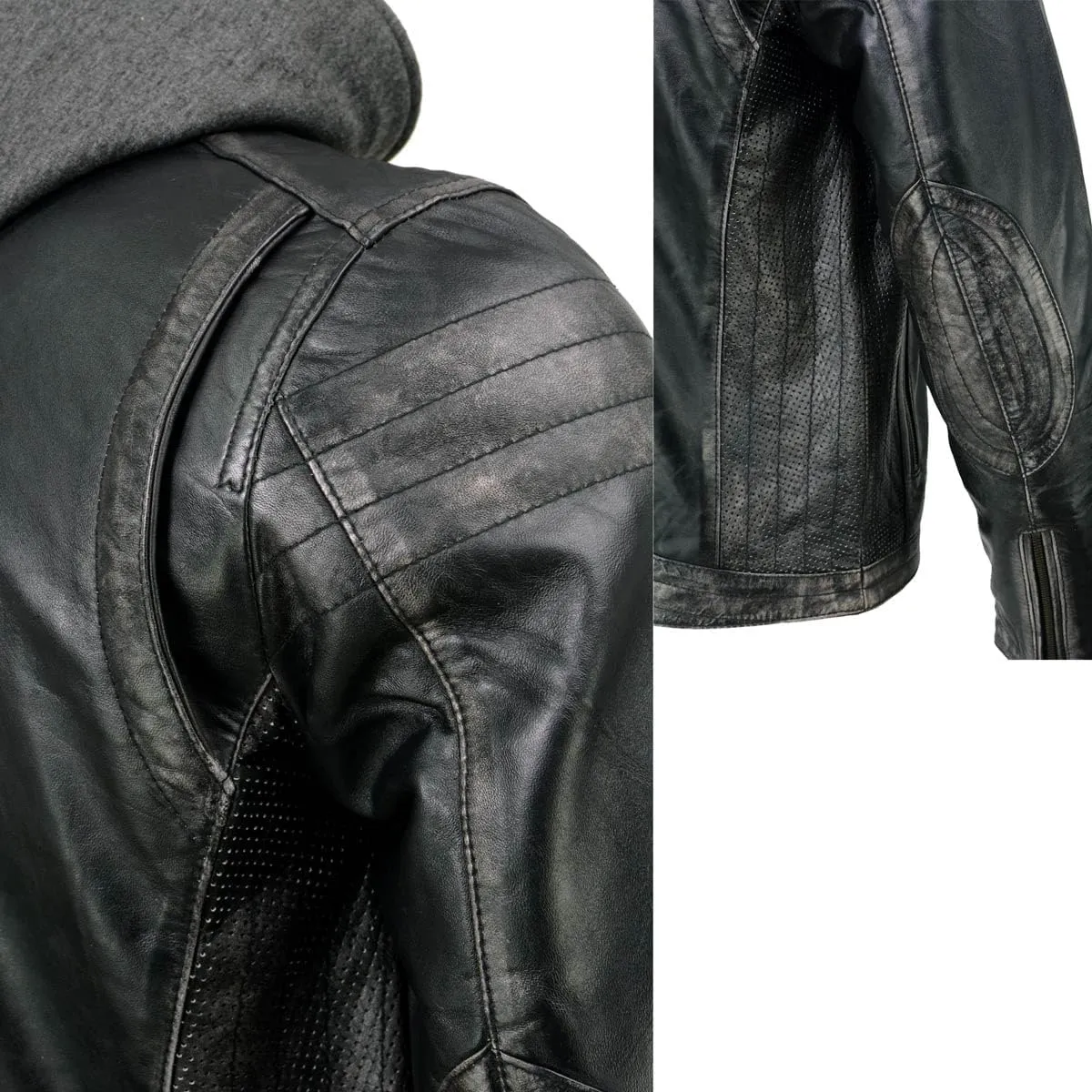 Milwaukee Leather Premium Men's Leather Fashion Casual Jackets and Coats with Hoodie | SFM