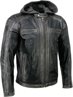 Milwaukee Leather Premium Men's Leather Fashion Casual Jackets and Coats with Hoodie | SFM