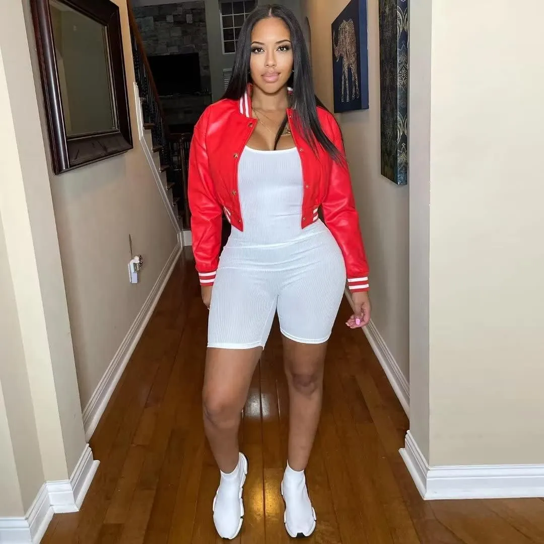 Mintsnow Womens Varsity Jacket Long Sleeve Button Down Bomber Jackets Casual Baseball Uniform Streetwear