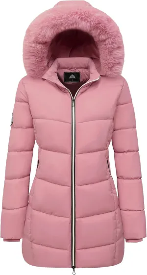 MOERDENG Women's Winter Windproof Warm Down Coats Waterproof Thicken Hooded fashions Puffer Jacket