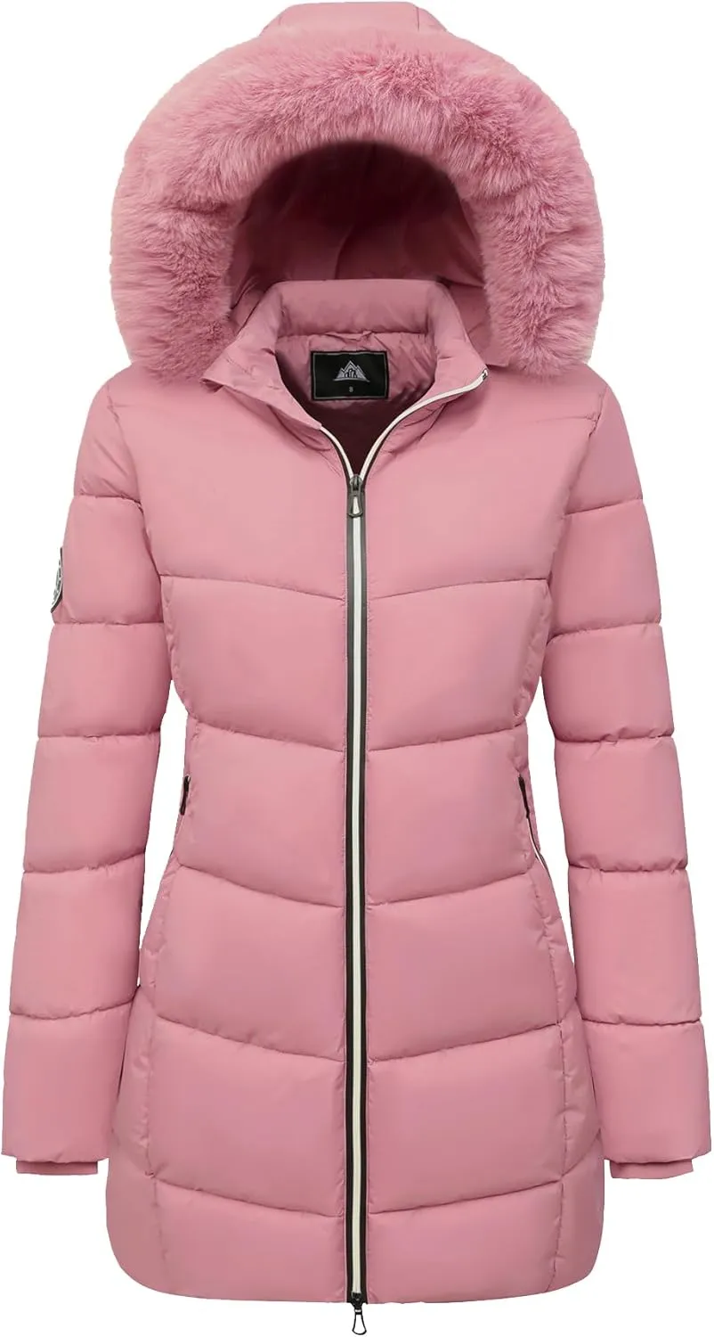 MOERDENG Women's Winter Windproof Warm Down Coats Waterproof Thicken Hooded fashions Puffer Jacket