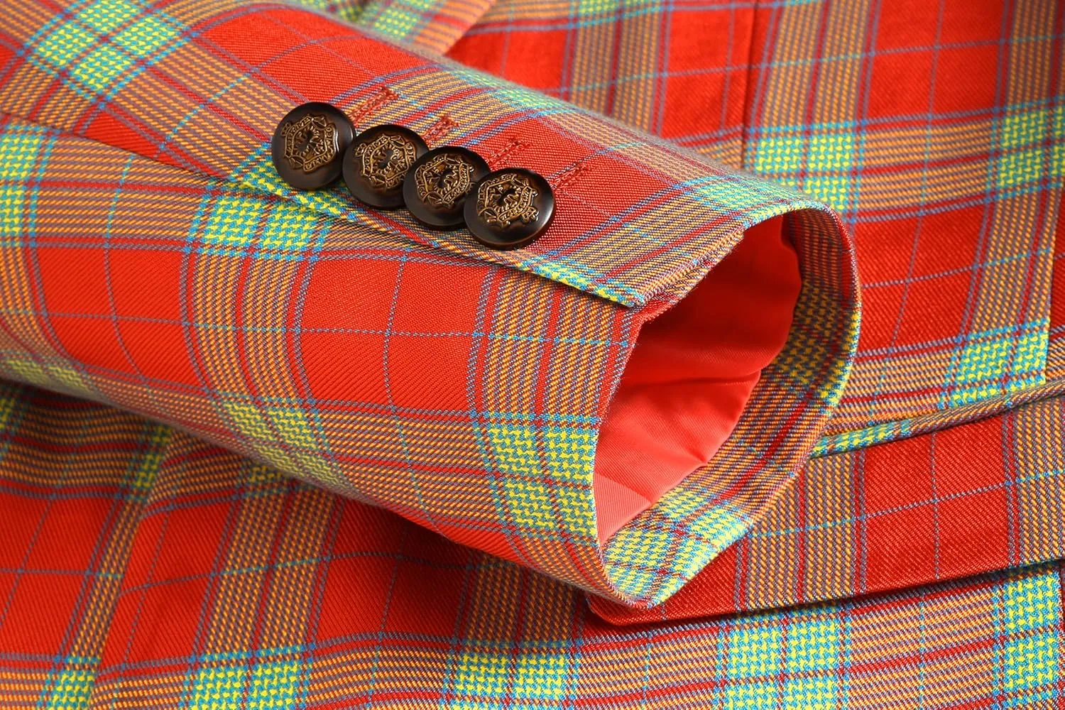 MOGU Men's Plaid Casual Suit Blazer Jackets - Slim Fit Checkered Sports Coat