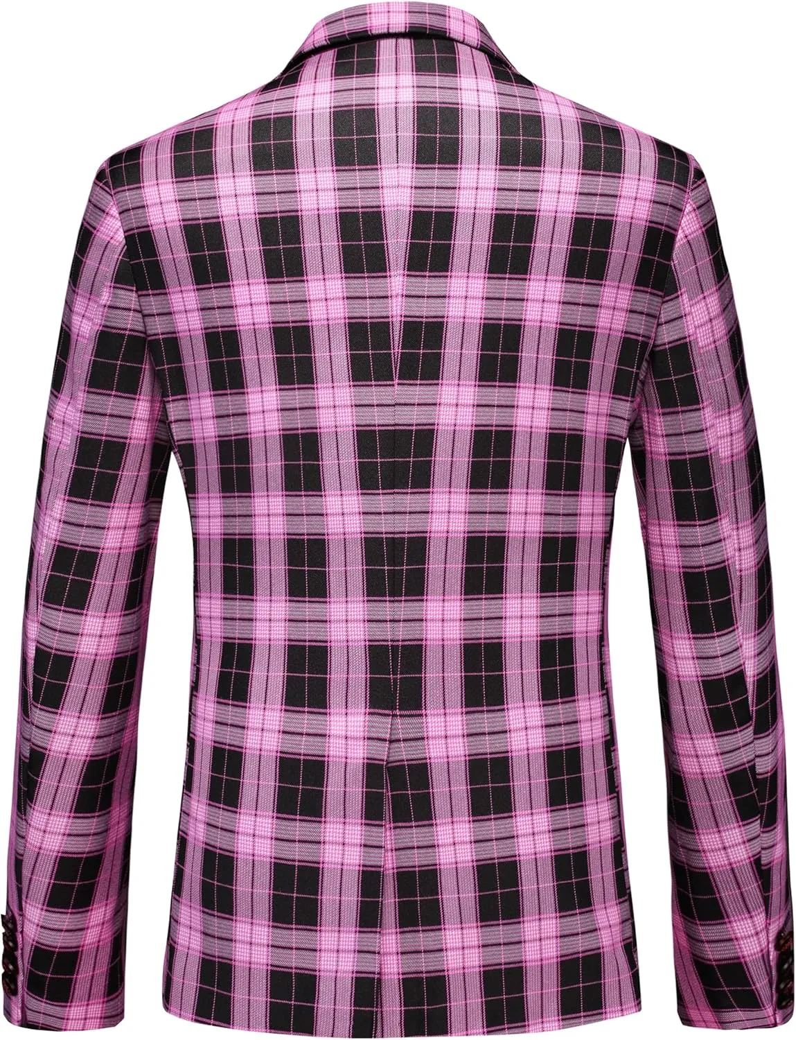 MOGU Men's Plaid Casual Suit Blazer Jackets - Slim Fit Checkered Sports Coat
