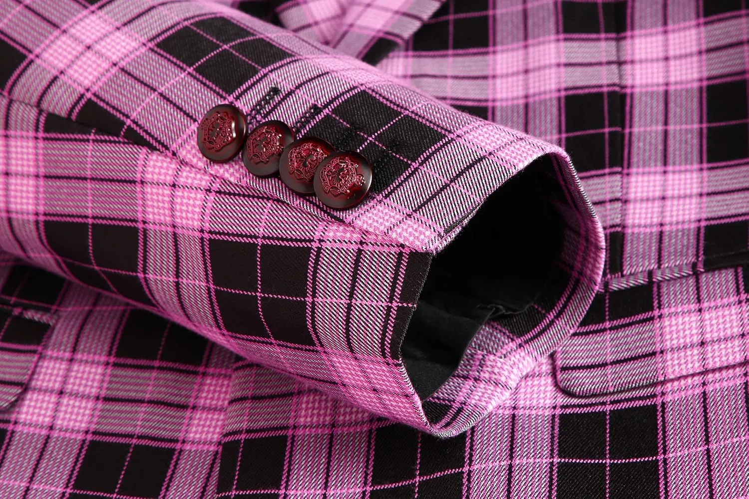 MOGU Men's Plaid Casual Suit Blazer Jackets - Slim Fit Checkered Sports Coat