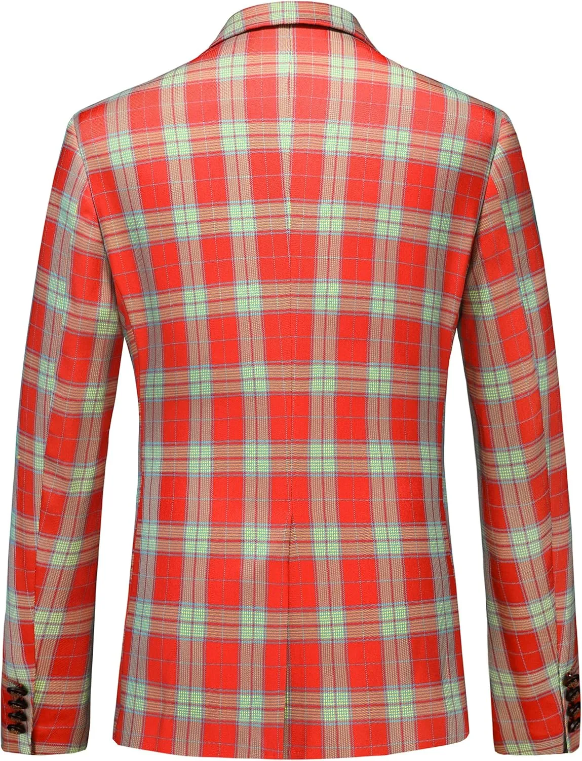 MOGU Men's Plaid Casual Suit Blazer Jackets - Slim Fit Checkered Sports Coat