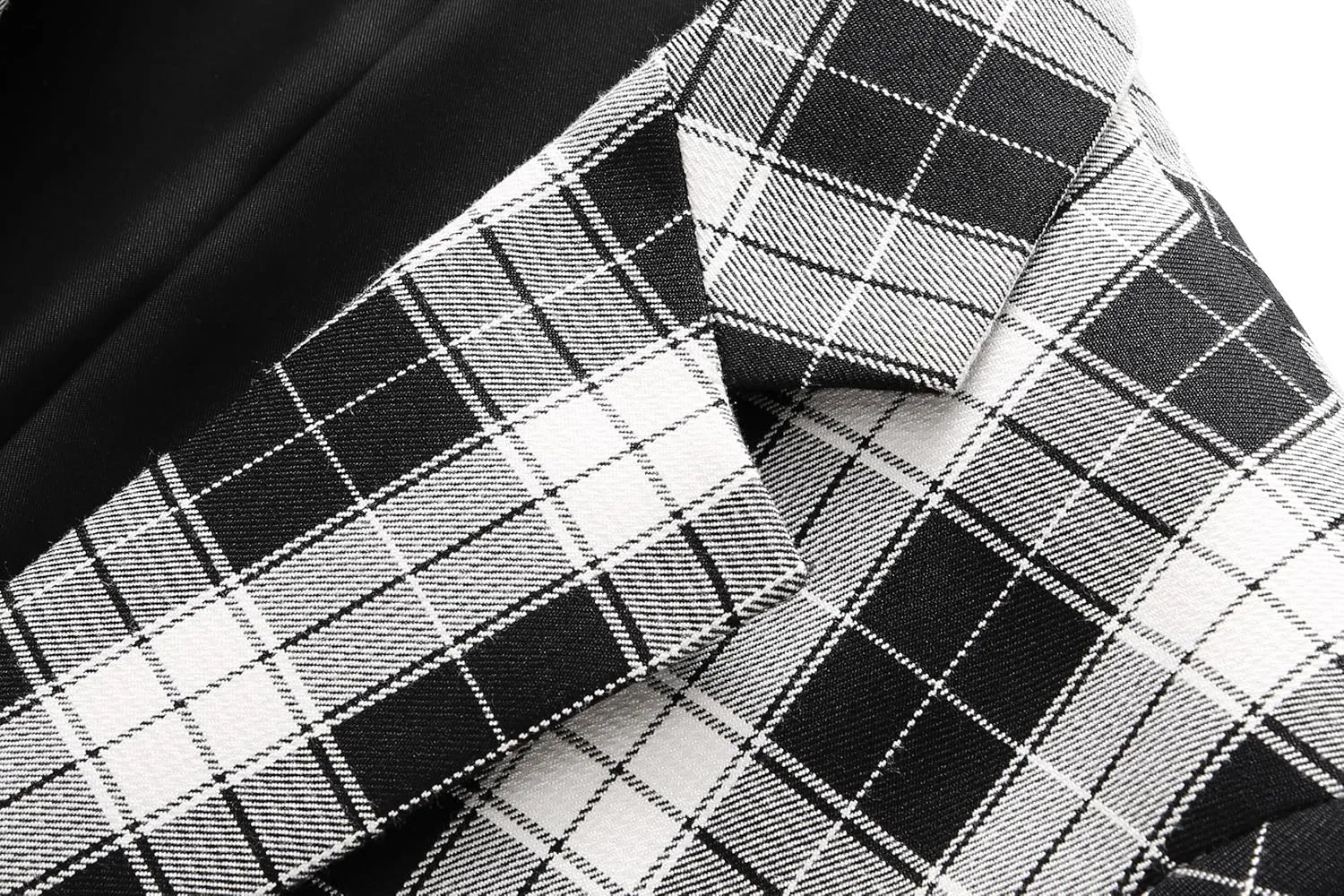 MOGU Men's Plaid Casual Suit Blazer Jackets - Slim Fit Checkered Sports Coat