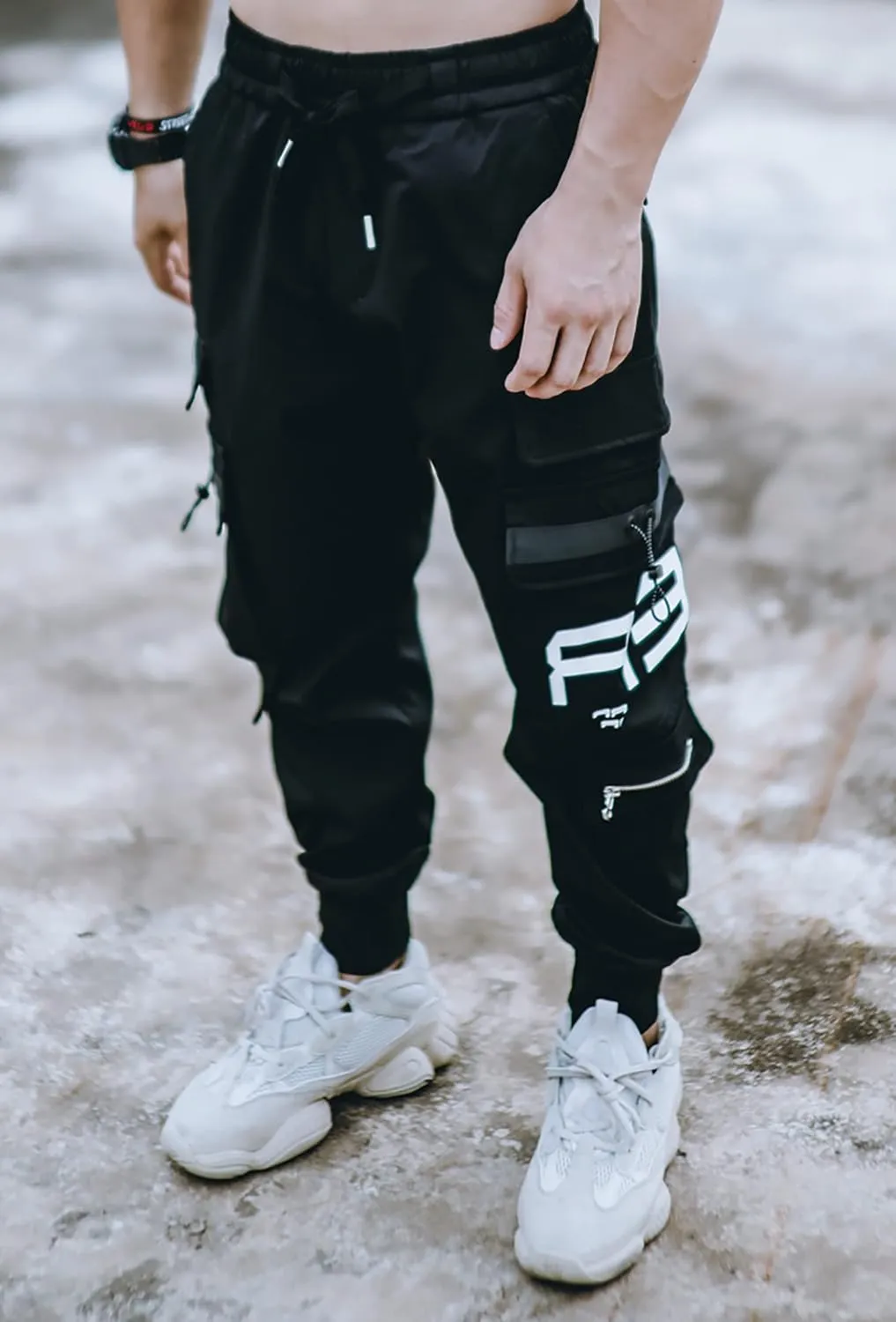 MOKEWEN Men's Motorcycle Techwear Jogger Cargo Pants with Pockets