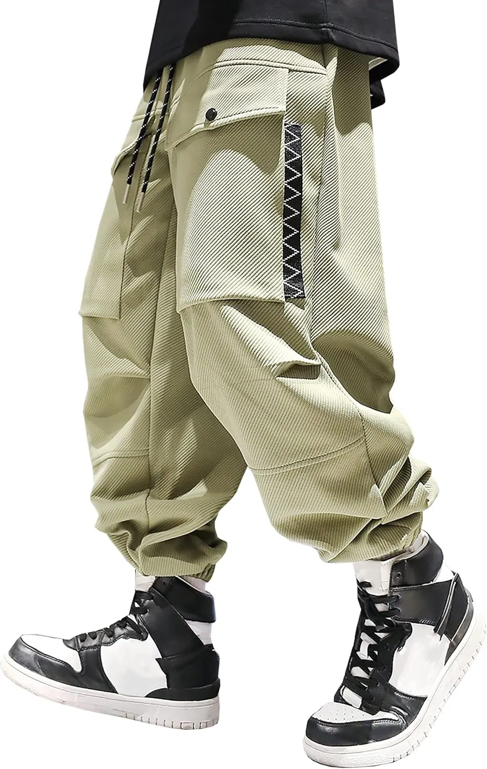 MOKEWEN Men's Streetwear Techwear Jogging Cargo Combat Tactic Ankle Pants