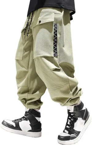 MOKEWEN Men's Streetwear Techwear Jogging Cargo Combat Tactic Ankle Pants