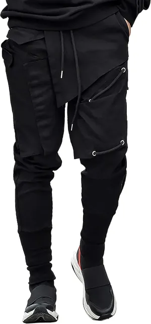 MOKEWEN Men's Techwear Pockets Armor Urban Cargo Jogger Streetwear Hip Hop Active Pants