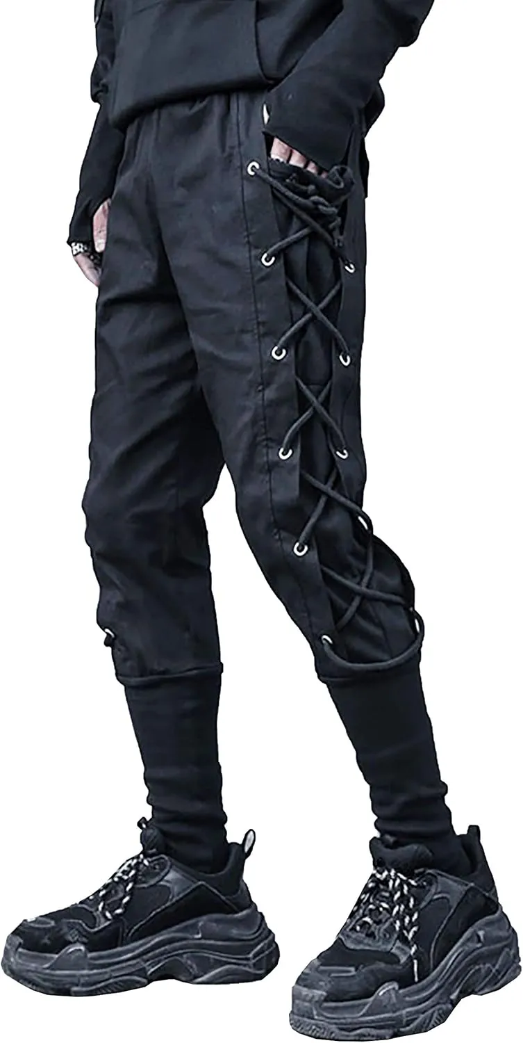 MOKEWEN Men's Techwear Pockets Armor Urban Cargo Jogger Streetwear Hip Hop Active Pants