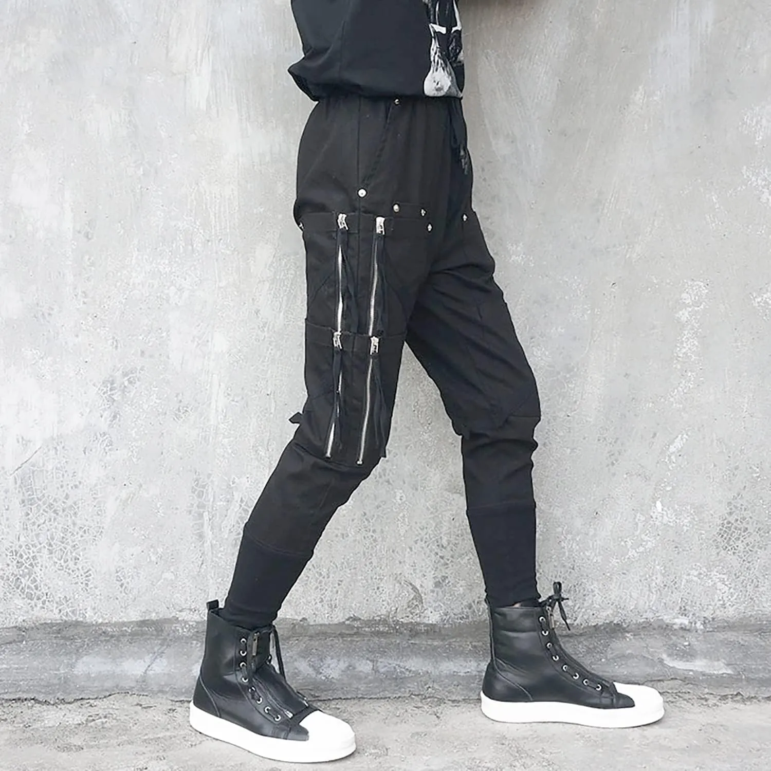 MOKEWEN Men's Techwear Pockets Armor Urban Cargo Jogger Streetwear Hip Hop Active Pants