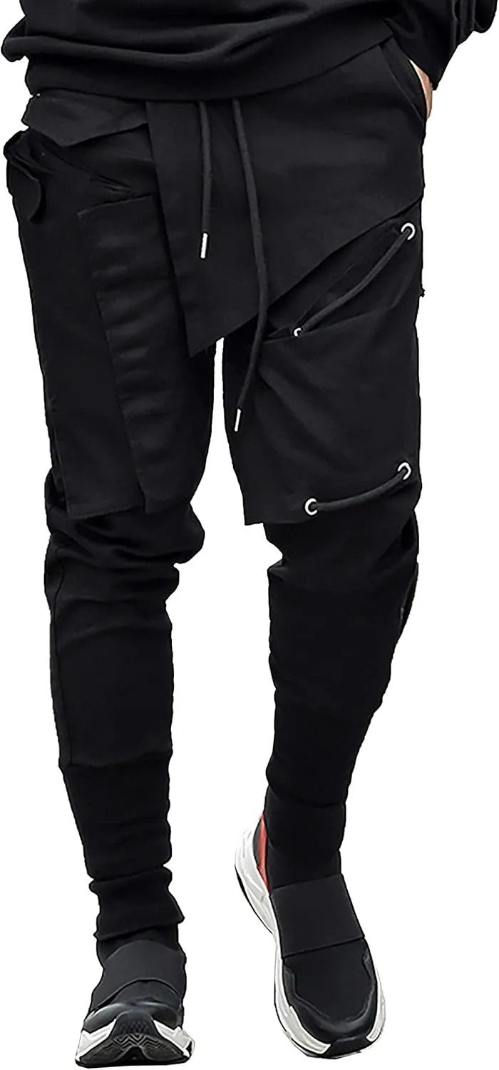 MOKEWEN Men's Techwear Pockets Armor Urban Cargo Jogger Streetwear Hip Hop Active Pants