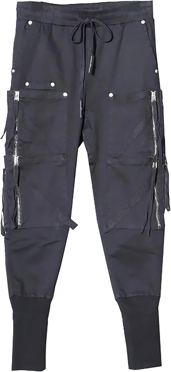 MOKEWEN Men's Techwear Pockets Armor Urban Cargo Jogger Streetwear Hip Hop Active Pants