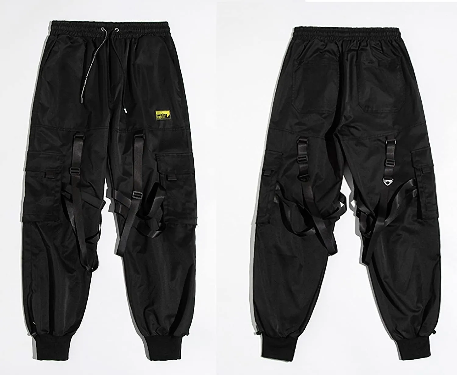 MOKEWEN Men's Techwear Pockets Armor Urban Cargo Jogger Streetwear Hip Hop Active Pants