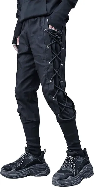 MOKEWEN Men's Techwear Pockets Armor Urban Cargo Jogger Streetwear Hip Hop Active Pants