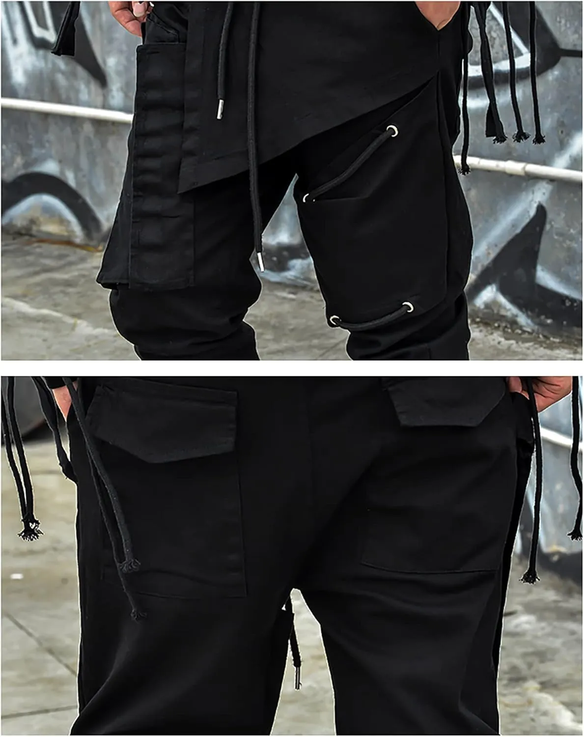 MOKEWEN Men's Women Streetwear Joggers Tech Novelty Pants