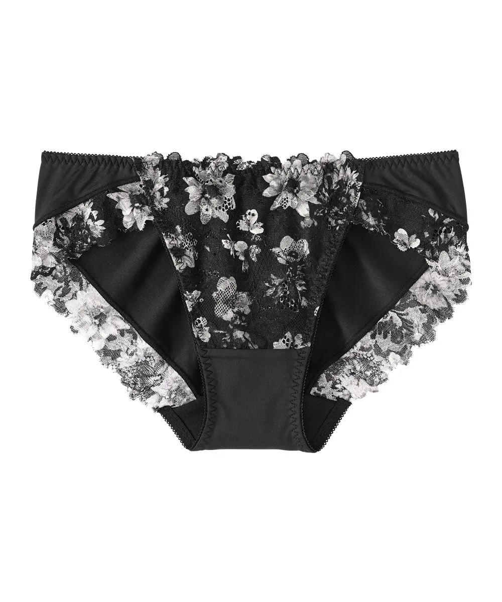 Monochrome Flower Bikini Panty
