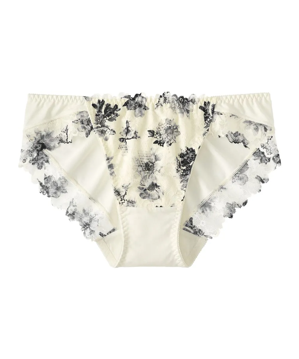 Monochrome Flower Bikini Panty