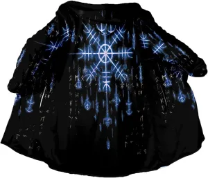 Norse Mythology Vegvisir Viking 3D Print Dream Cloak Thick Warm Hooded Men Overcoat Windproof Fleece Jacket