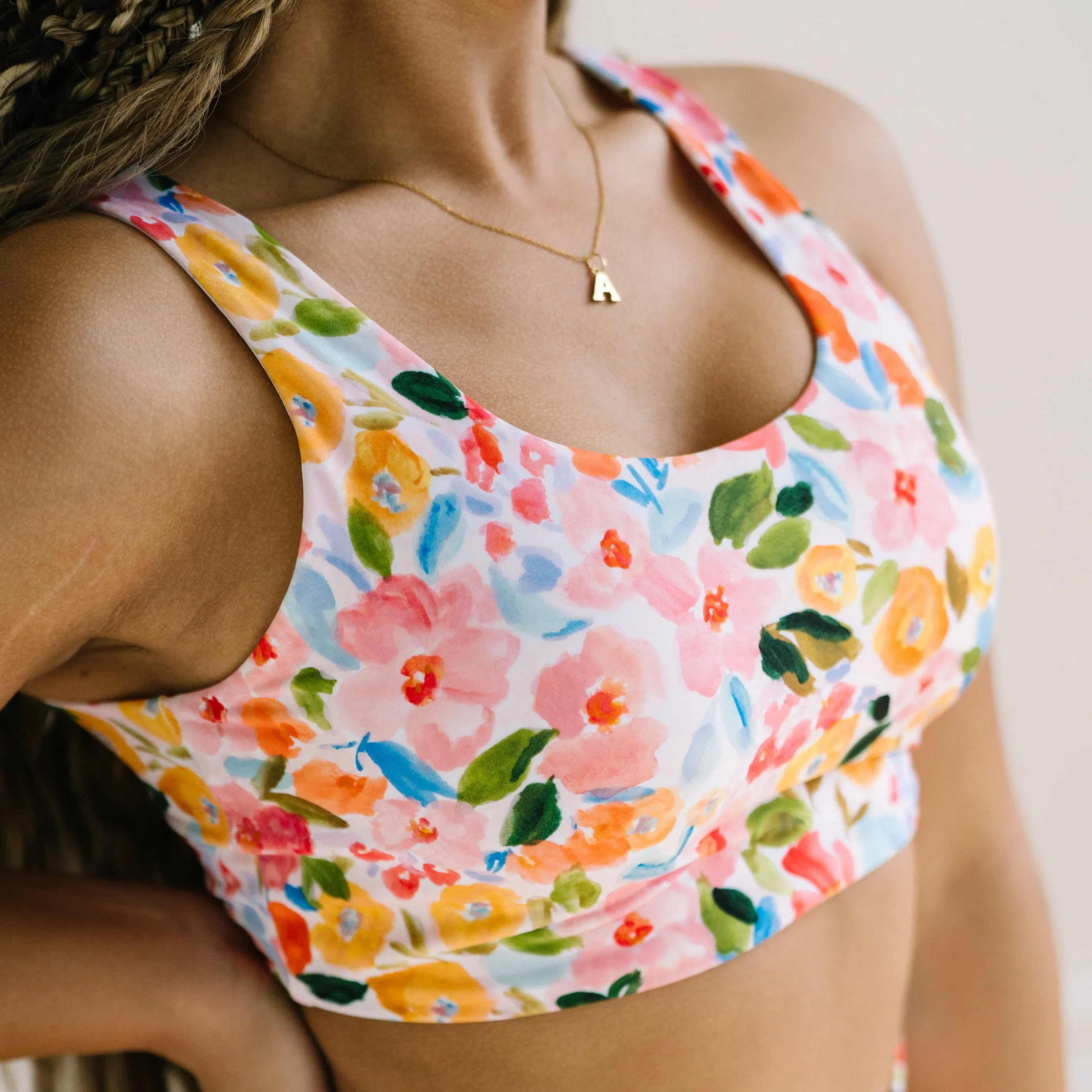 Oasis Bikini Top - Watercolor Floral