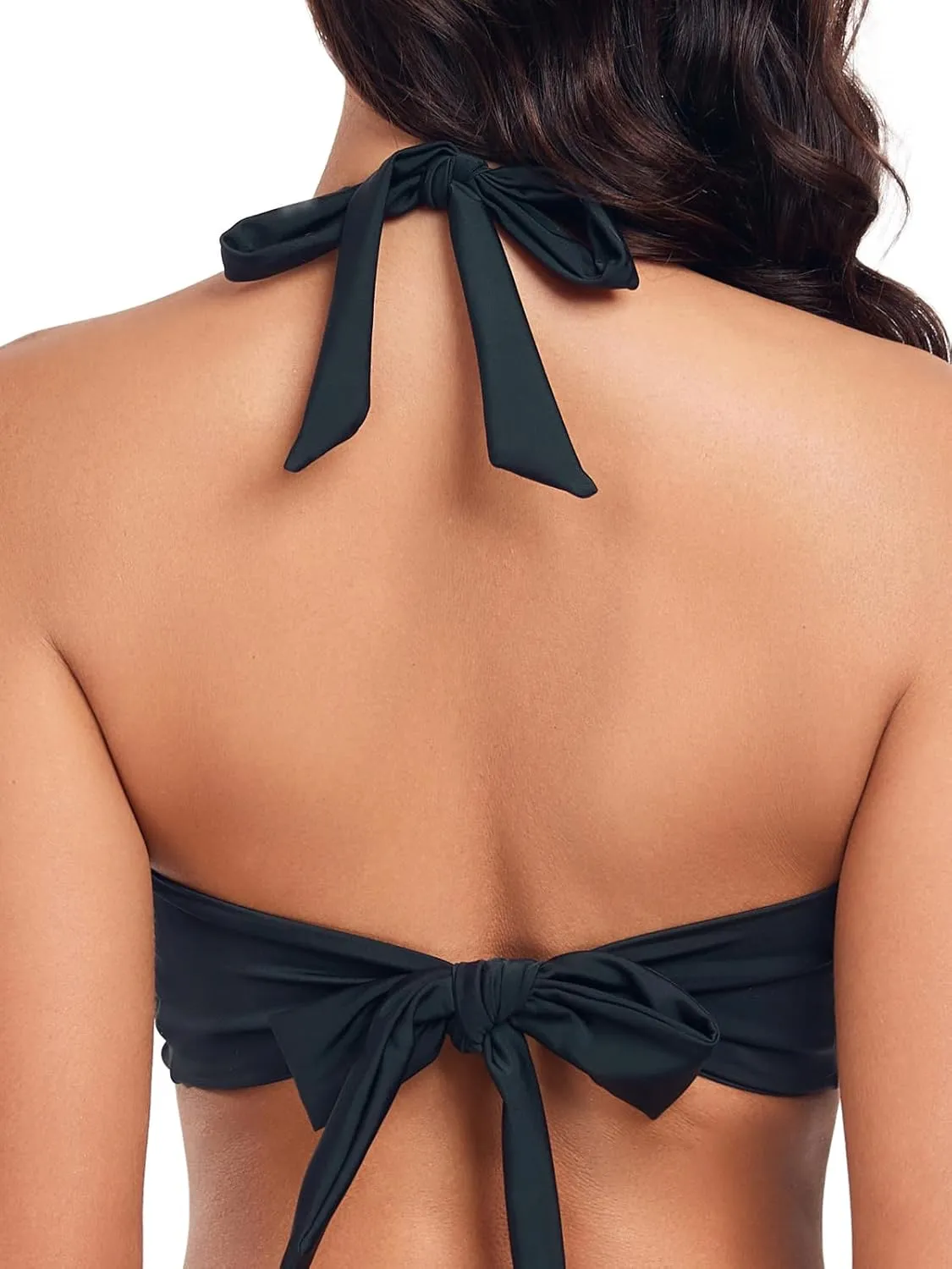 Ocean Blues Women's V-Neck Bikini Top Twist Triangle Swimsuit Top Halter Bathing Suit Top