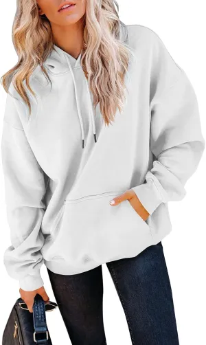 Orchidays Women's Casual Pocket Hoodies Long Sleeve Fashion Drawstring Pullover Tops