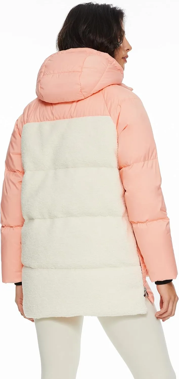 Orolay Women's Thickened Winter Down Coat Windproof Hooded Puffer Jacket with 6 Pockets
