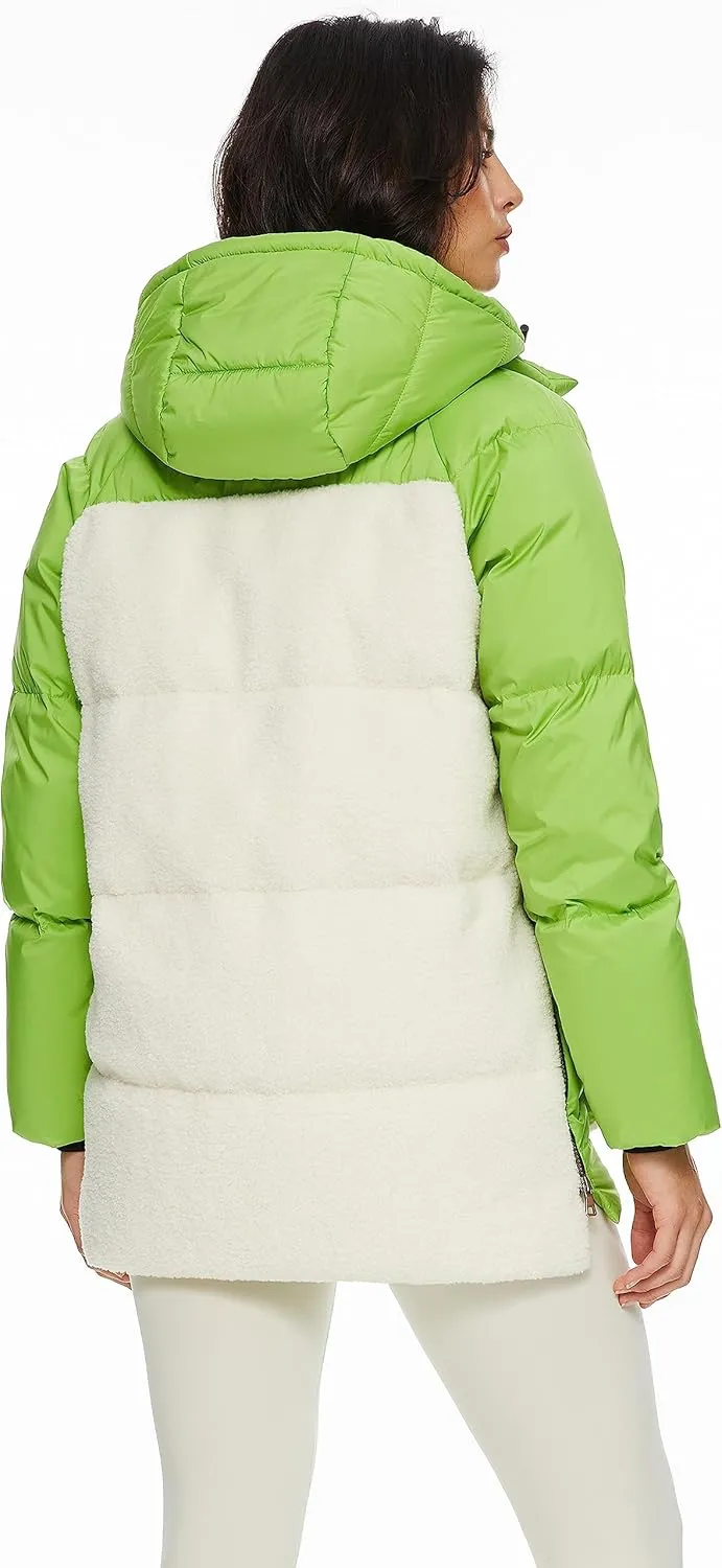 Orolay Women's Thickened Winter Down Coat Windproof Hooded Puffer Jacket with 6 Pockets