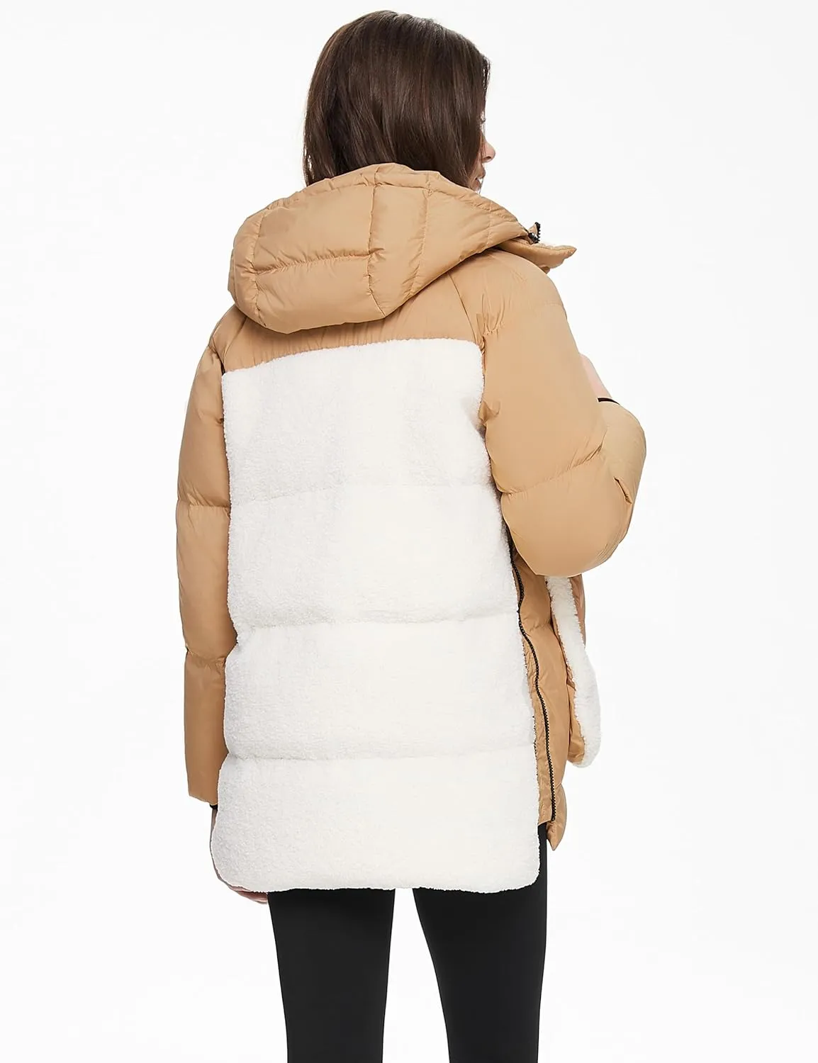 Orolay Women's Thickened Winter Down Coat Windproof Hooded Puffer Jacket with 6 Pockets
